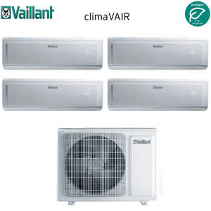 Aire acondicionado Vaillant Quadri Split Inverter CLIMAVAIR PLUS VAI 8 series 7 + 9 + 9 + 12 con 7000 + 9000 + 9000 + 12000 + + + 12 con 1. 2. - Product Image 1