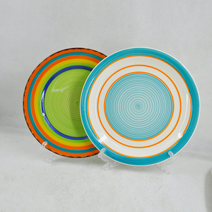 Coloré assiettes ronde peinte à la main <span class=keywords><strong>portugais</strong></span> ensemble de dîner en céramique <span class=keywords><strong>plaque</strong></span> - Product Image 1