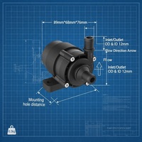 Pompe à eau submersible sans balais en acier inoxydable ZKSJ 12V 24V DC 2000L/H 10M de hauteur de refoulement pour irrigation solaire ODM OEM