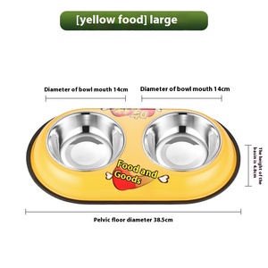 Explosion en acier inoxydable Double bol buveur pour animaux <span class=keywords><strong>de</strong></span> compagnie bouteille écologique forme chat et chien plat fournitures pour animaux <span class=keywords><strong>de</strong></span> compagnie - Product Image 6
