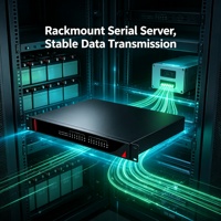 Server Serial Rak 1U 19 Inci Model YLDJ-028/YLDJ-0216/YLDJ-0216-K 8 Port RS485 Ethernet 10 100M TCP Client UDP Modbus Wide