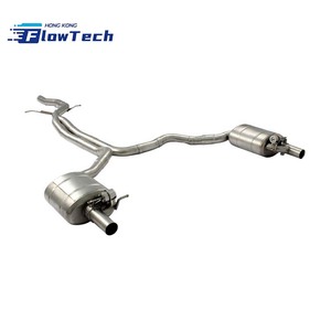 ระบบท่อไอเสียแบบ Catback พร้อมวาล์ว วัสดุสแตนเลส T304 สำหรับรถยนต์ Audi A6 A7 2.0T - Product Image 1