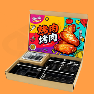 Boîtes d'emballage alimentaire en papier pour hamburger Doner Kebab personnalisé poulet frit à emporter pour petite entreprise - Product Image 2