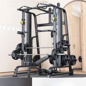 Wholesale Steel <b>ABS</b> Multifunction Smith Machine Home Gym Power Rack <b>Exercise</b> Equipment Portable Durable Black Eco-friendly - Product Image 4