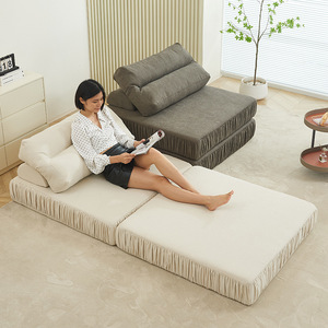 Sofá individual comprimido Fábrica al por mayor Moderno Color sólido Sofás plegables para sala de estar Sofá de terciopelo suave para el hogar <span class=keywords><strong>se</strong></span> <span class=keywords><strong>convierte</strong></span> <span class=keywords><strong>en</strong></span> <span class=keywords><strong>cama</strong></span> - Product Image 2