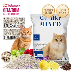 Free Samples Ball Shape Dust Free Crushed Clumping Bentonite Cat Litter