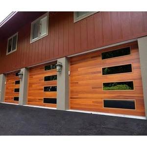 Nhà Máy Bán Sỉ Cửa Nhà Để Xe Bằng Gỗ Nguyên Khối Có Cán Điều Khiển Từ Xa Biệt Thự Gỗ Thủ Công Hoàn Thiện - Product Image 3