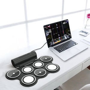 Konix vendita calda batteria elettronica Set 7 Pad tra cui grancassa <span class=keywords><strong>Tom</strong></span> rullante Hi-Hat e Crash cembal rullo di batteria - Product Image 1