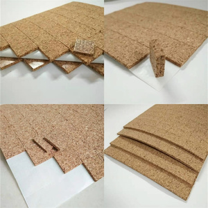 Tampon de liège antidérapant et absorbant les chocs Tampon <span class=keywords><strong>isolant</strong></span> en verre auto-adhésif Tampon de liège en mousse carré Papier de liège adhésif circulaire - Product Image 6