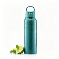 Mug de voyage isotherme de haute qualité, 20 oz (600 ml), avec isolation sous vide, modèle 90 °   Bouchon à clapet et mousqueton