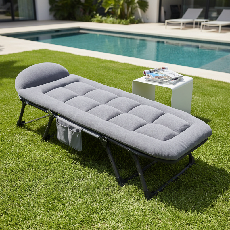 Folding Lounge Chair Simple Camp Cot