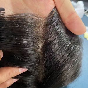 Perruque pour homme 100% cheveux naturels Remy vierges, base en soie, effet cuir chevelu naturel, toupet pour homme - Product Image 6