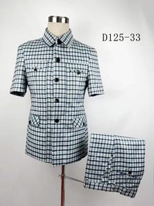 <span class=keywords><strong>Costume</strong></span> d'affaires <span class=keywords><strong>homme</strong></span> haut de gamme 2025 – Ensemble deux pièces <span class=keywords><strong>été</strong></span> (haut à manches courtes et pantalon) – Idéal pour mariage – M177 - Product Image 6