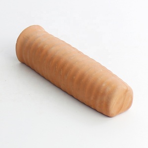 Schlussverkauf lang geformte Terrakotta-Dekorationen kleine Fische verstecken Krebserzucht Höhle Aquariumzubehör Herkunftsmaterial Wassereinsatz - Product Image 4