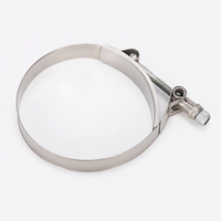 Hochwertige 201/304 Edelstahl Polierte Robuste T-Bolzen Super-Schlauchschellen Verstellbar Metrisch Zoll 19mm Bandbreite Modell