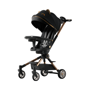 2025 Stylish <strong>Baby</strong> Stroller One-Key Rotation Two-Way Pushing Hidden Footrest Easy-Foldable Breathable 4-Wheel Aluminum Alloy - Product Image 1