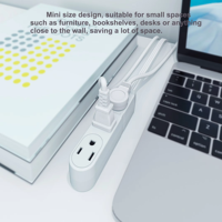 Prise à 45 degrés avec câble d'extension standard Multi Plug Portable Ultra-Mini Design Power Strip