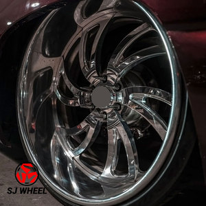 Rines de Aleación Forjados SJ Personalizados con Borde Pulido Cromado de 18 19 20 21 22 Pulgadas para Chevrolet Cadillac - Product Image 1