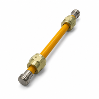Tuyau de gaz flexible en acier inoxydable ondulé 316L CSST, tube pliable, revêtement PE jaune pour une installation facile, conduite de gaz