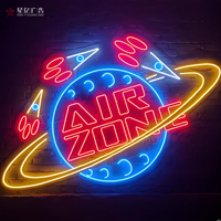 Maßgefertigte Neon-Film Musik-Gitarren-förmige LED-TV-Schilder - Werbedekoration Statische Anzeige OEM-Marke DC 12V Stromversorgung Manueller Druckknopf