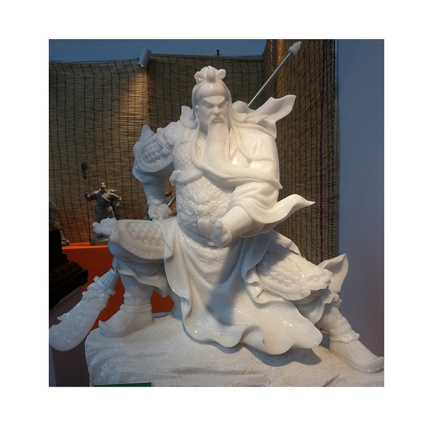 Estatua De Guan Yu De Aleación – Figura Decorativa De Kwan Kung, Dios De La Fortuna Y La Lealtad, Ideal Para Hogar, Oficina Y Coche