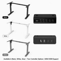 Base de bureau assis-debout ergonomique moderne à montage rapide, à moteur unique, 2 segments, réglable en hauteur, cadre de table peu encombrant 700-1150mm