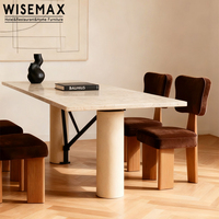 WISEMAX FURNITURE Mobilier de salon nordique Chaise de salle à manger en bois massif en tissu de velours Chaise de salle à manger en bois moderne pour appartement