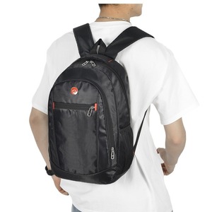 Men's <b>Backpack</b> Large Capacity 20-35L Solid Color <b>Black</b> Leisure Travel <b>Backpack</b> With Interior Zipper Pocket - Product Image 5