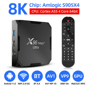 Boîtier TV X96 Max Plus ultra Android 11 Amlogic S905x4 4G 64G 5g Wifi Android Smart Set Top Box X96 Max+ ultra - Product Image 2