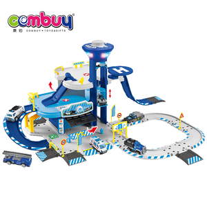 Ensemble de <span class=keywords><strong>garage</strong></span> de montage DIY avec piste de slot en métal moulé sous pression, parking pour enfants, jouet - Product Image 4