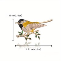 Broche émaillée tendance motif oiseau, bijoux pour femme, broches et épingles en strass, broche de luxe pour vêtements, foulards et mariages