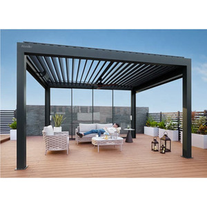 2025 pergola à persiennes électriques pour <span class=keywords><strong>jardin</strong></span> de villa avec lumières LED et aspect moderne - Product Image 3