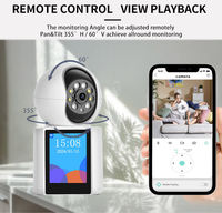 Caméra IP sans fil 1080P avec écran LCD HD de 2,8 pouces, vision nocturne, musique bidirectionnelle, pour surveiller bébé et animaux domestiques