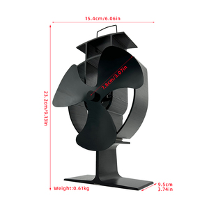 Ecofan Self Powered 3-blade Heat Powered Ventilation Fan for Stove Table Fireplace-Household &amp; <strong>Outdoor</strong> Use with Battery Backup - Product Image 2