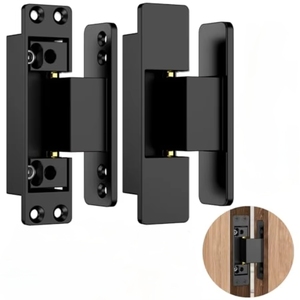 Charnière invisible réglable 2D 113x28mm 50kg en alliage de zinc noir mat pour porte intérieure à cadre en aluminium fin - Product Image 3