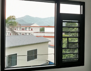 Aluminum Alloy aluminium doors and windows designs casement insulated glass energy saving for hotel custom size - Product Image 4