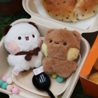 Lindo oso panda de dibujos animados suave respetuoso con el medio ambiente duradero colgante muñeca llaveros magnéticos mochila Día de San Valentín pareja regalos
