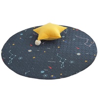 Tapis de jeu pour bébé en coton de haute qualité, lavable, rond, matelassé, super doux, respectueux de la peau, tapis de ramper