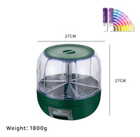 Distributeur de riz et de céréales rotatif à 360° pour cuisine, 6 compartiments, grande capacité 9L, seau de rangement