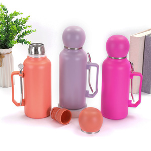 Vente chaude 304 Acier Inoxydable Pratique Sport Voyage En Plein Air Pot Voyage Cuillère Vide Football Inspiré Yerba Mate Bouteilles - Product Image 2