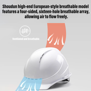 خوذة سلامة صناعية قابلة للتعديل من البلاستيك ABS للعمال في مجال البناء مع شعار مخصص بالجملة - Product Image 4