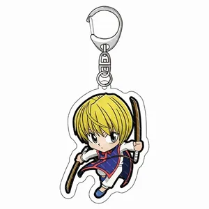 Anime HUNTER X HUNTER Schlüssel anhänger Killua Zoldyck Kurapika Cosplay Acryl Zweiseitige Key Chain Anhänger Schlüssel ring Requisiten Zubehör