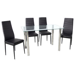 Популярный классический современный кухонный стол, обеденный маленький обеденный стол, набор из 4 стульев, обеденный стол с 4 стульями для гостиной - Product Image 3