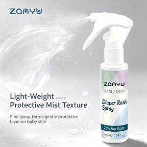 Spray lenitivo e idratante per irritazioni da pannolino a marchio privato, senza strofinamento, con 25% di ossido di zinco, 50ml/100ml, per uso corporeo, tratta e previene le irritazioni da pannolino - Product Image 1
