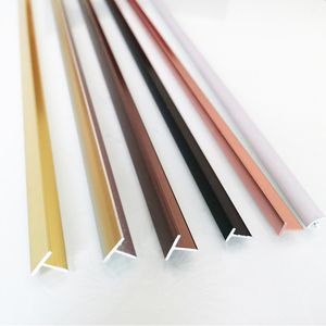 Embellecedor de moldura en T de aleación de aluminio de 10mm <span class=keywords><strong>para</strong></span> huecos de suelo de tablones laminados Esquina de protección de borde de azulejo - Product Image 1