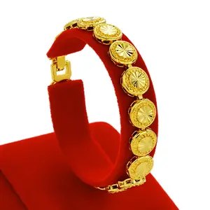 Bangle 24k Dubai Gold Bracelet Ladies Bridal Wedding Ethiopian African Arabian Jewelry
