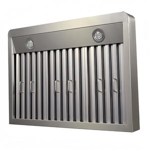 36 Inch 1000m/hr Electric Commercial Range Hood Cabinet LED <b>Lights</b> Digital Dial Touch-Screen Control Baffle Filter Stainless - Product Image 1