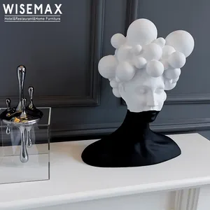 WISEMAX ประติมากรรมเรซิ่นทรงคนได้ยินสีขาว,สไตล์โมเดิร์นเฟอร์นิเจอร์ใช้ตกแต่งบ้านสำหรับตกแต่งห้องนอนห้องนั่งเล่น