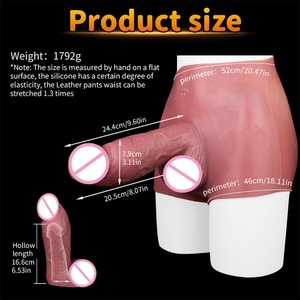 SXXY Silicone Realistic Large Thick Hollow <b>Dildo</b> With Boxer Shorts Silicone Panties Penis Sleeve Cock Extender Sex Toys for Men - Product Image 2