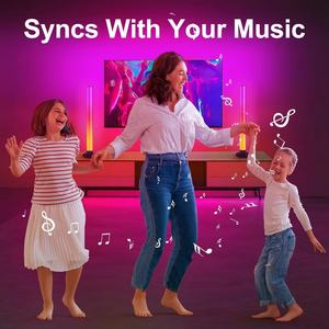 Barres lumineuses LED intelligentes RGB, lampes de table, éclairage d'ambiance avec 3 modes de contrôle pour la pièce, PC, rétroéclairage TV - Product Image 4